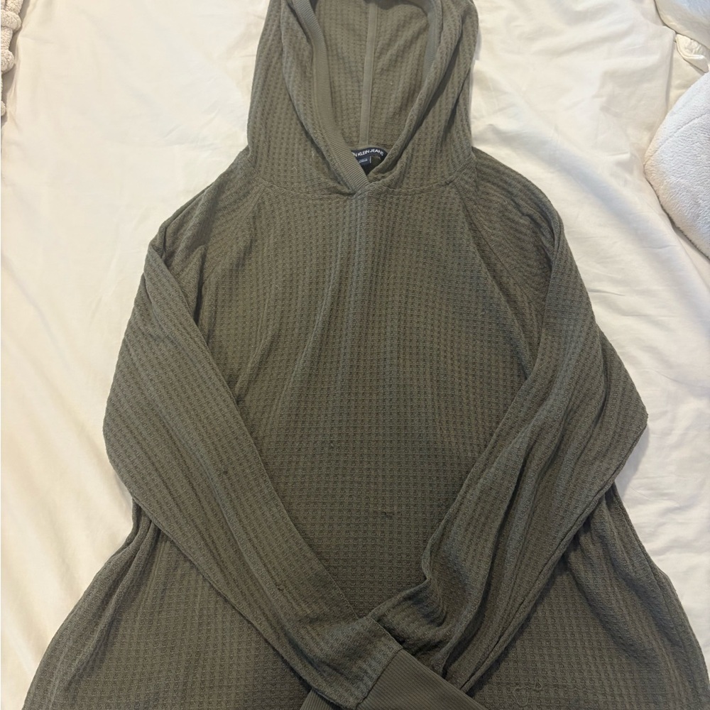 Calvin Klein Women’s Hooded Sweater- Green